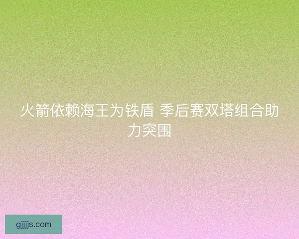 火箭依赖海王为铁盾 季后赛双塔组合助力突围